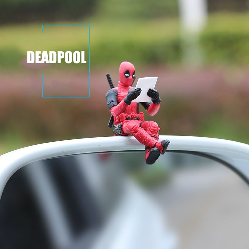X-Men Deadpool Car Ornament Interior Mini Dashboard Toy Anime Decoration  Figures